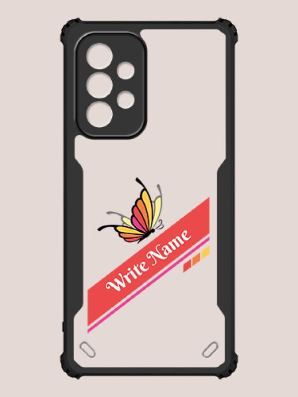 Custom Galaxy A53 5G Custom Hybrid Mobile Phone Case With Colorful Butterfly Design
