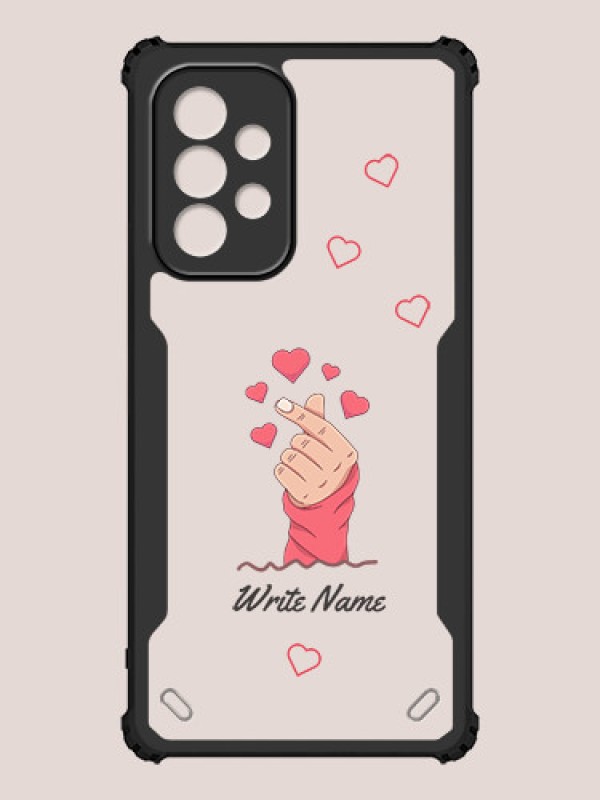 Custom Galaxy A53 5G Custom Hybrid Mobile Phone Case With Lovely Floating Hearts Design