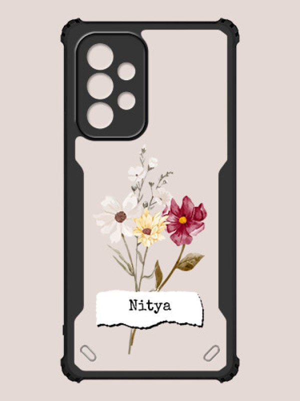 Custom Galaxy A53 5G Custom Hybrid Mobile Phone Case With Beautiful Flowers Design