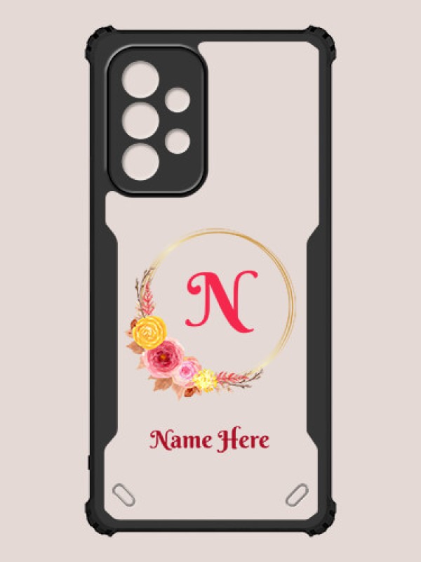 Custom Galaxy A53 5G Custom Hybrid Mobile Phone Case With Wreath Themed Design