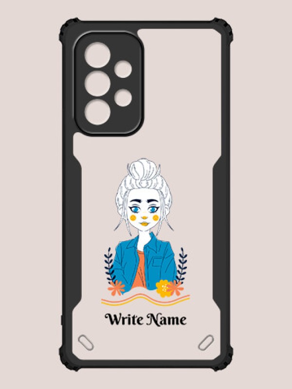 Custom Galaxy A53 5G Custom Hybrid Mobile Phone Case With Cute Cartoon Girl Design