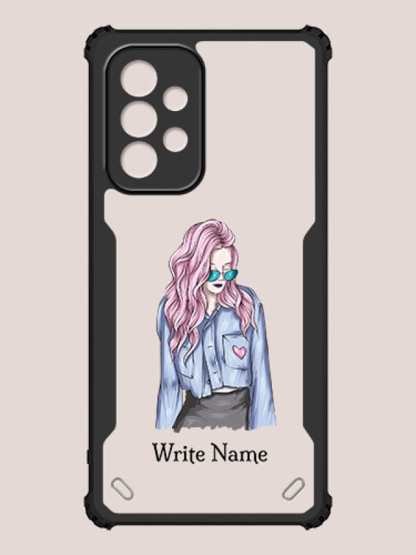Custom Galaxy A53 5G Custom Hybrid Mobile Phone Case With Cool Girl Design