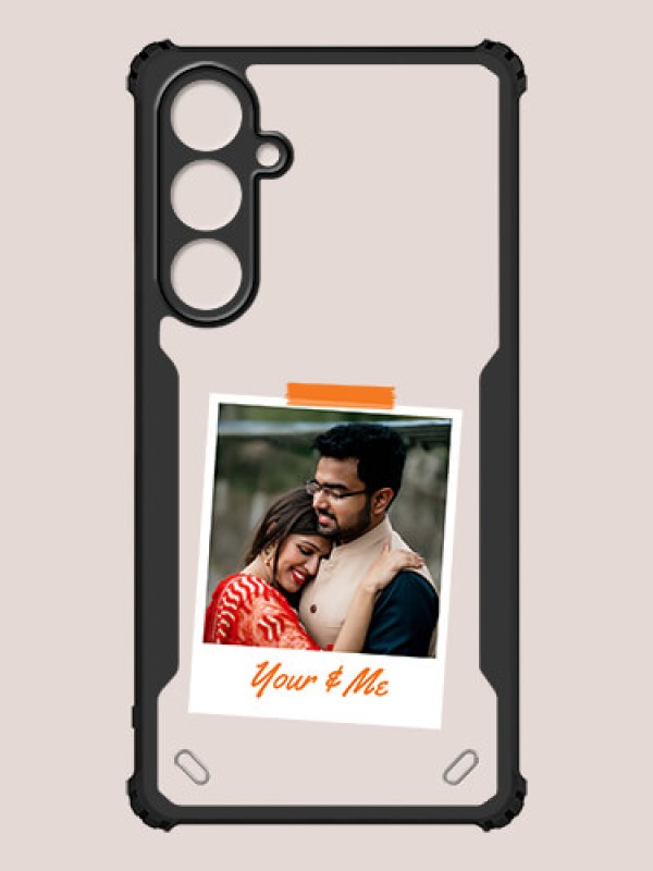 Custom Galaxy A55 5G Custom Hybrid Mobile Phone Case With You and Me Themed Polaroid Picture Style Design