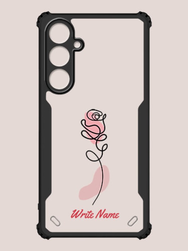 Custom Galaxy A55 5G Custom Hybrid Mobile Phone Case With Rose Flower Design