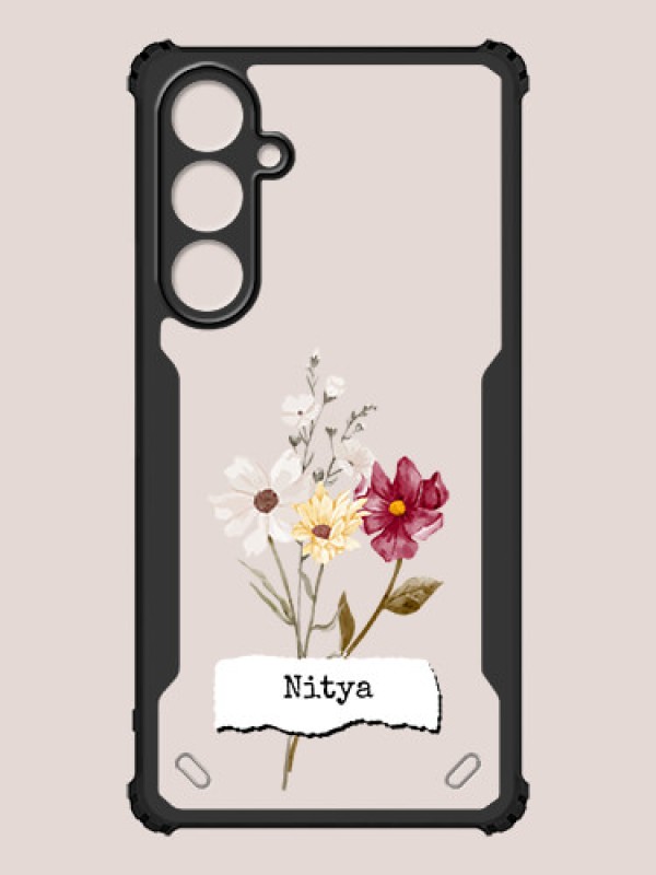 Custom Galaxy A55 5G Custom Hybrid Mobile Phone Case With Beautiful Flowers Design