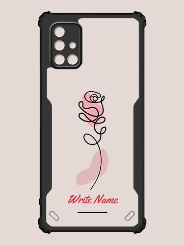 Custom Galaxy A71 Custom Hybrid Mobile Phone Case With Rose Flower Design