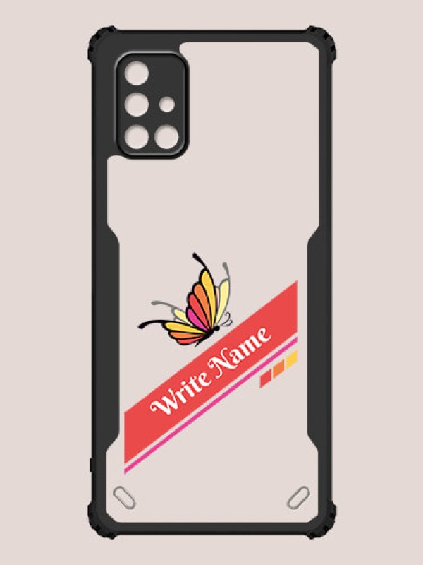 Custom Galaxy A71 Custom Hybrid Mobile Phone Case With Colorful Butterfly Design