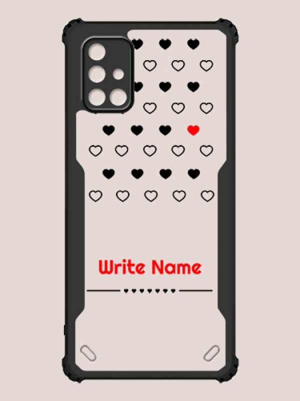 Custom Galaxy A71 Custom Hybrid Mobile Phone Case With Heart Themed Design