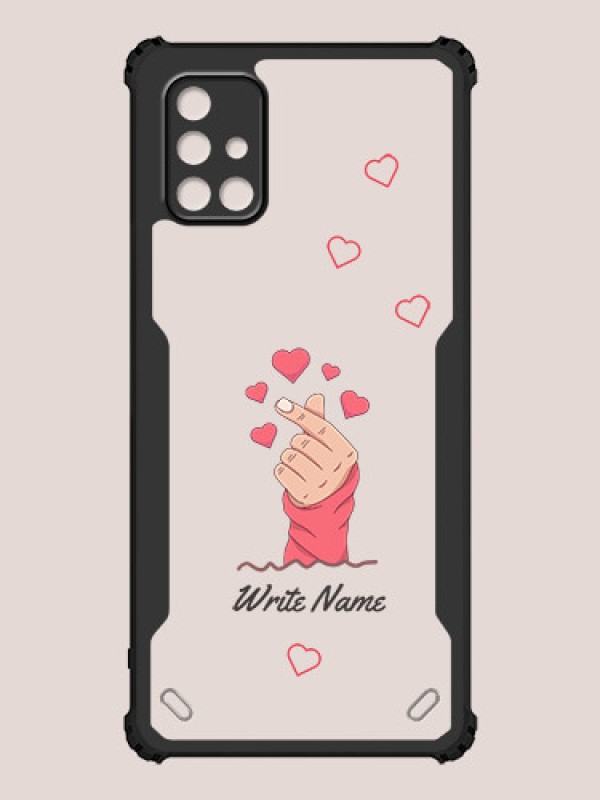 Custom Galaxy A71 Custom Hybrid Mobile Phone Case With Lovely Floating Hearts Design