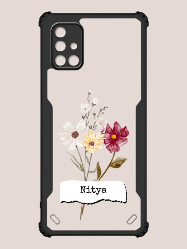 Custom Galaxy A71 Custom Hybrid Mobile Phone Case With Beautiful Flowers Design