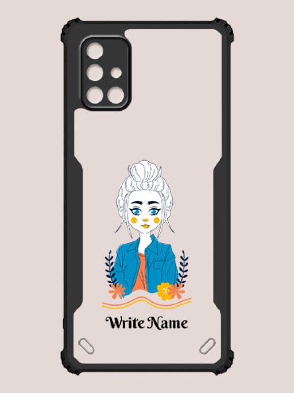 Custom Galaxy A71 Custom Hybrid Mobile Phone Case With Cute Cartoon Girl Design