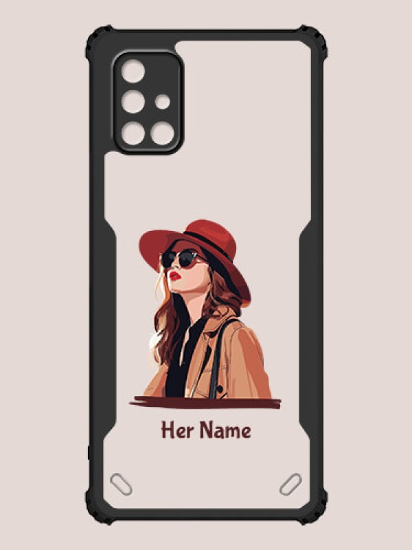 Custom Galaxy A71 Custom Hybrid Mobile Phone Case With Independent Woman Design
