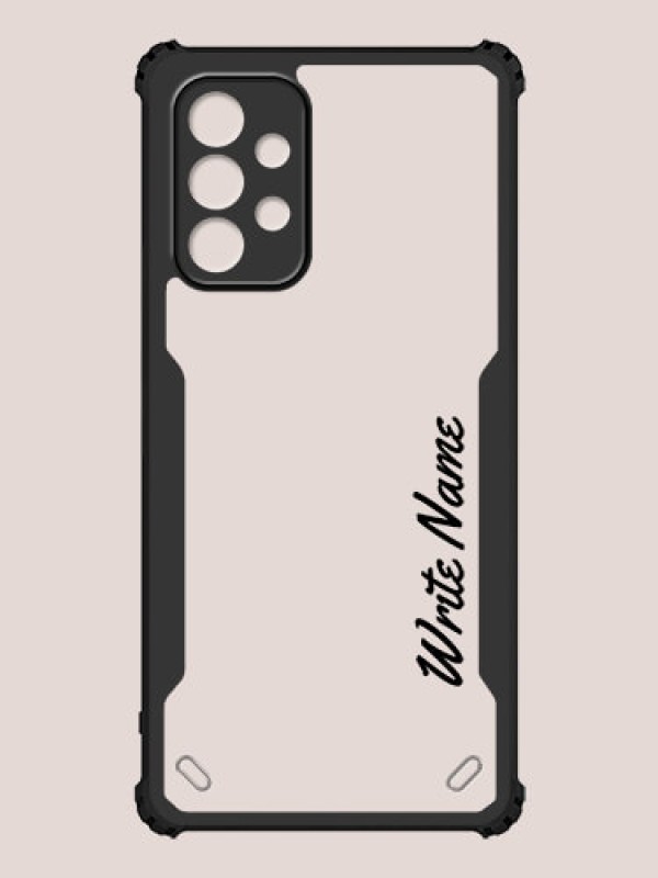 Custom Galaxy A73 5G Custom Hybrid Mobile Phone Case With Simple Text Design