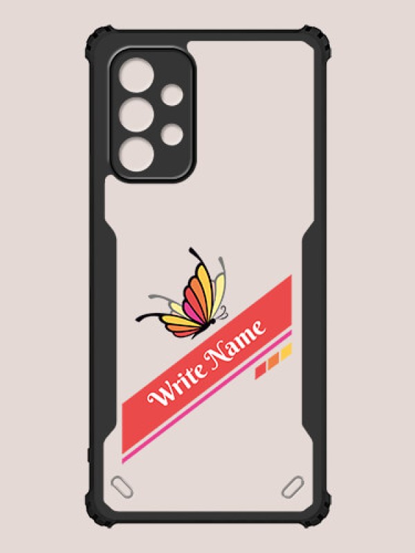 Custom Galaxy A73 5G Custom Hybrid Mobile Phone Case With Colorful Butterfly Design