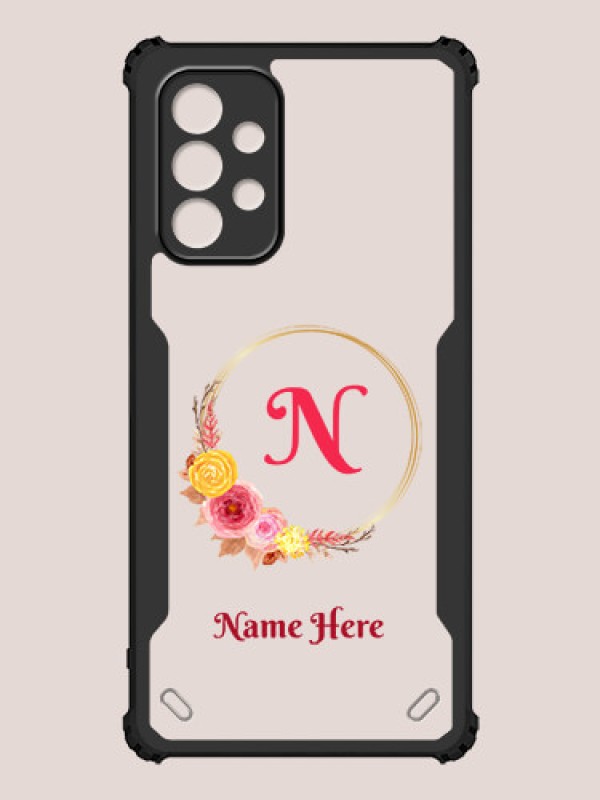 Custom Galaxy A73 5G Custom Hybrid Mobile Phone Case With Wreath Themed Design