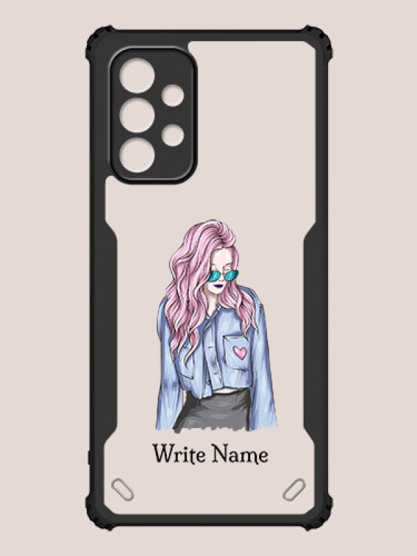 Custom Galaxy A73 5G Custom Hybrid Mobile Phone Case With Cool Girl Design