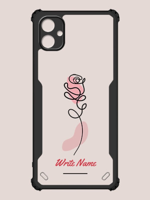 Custom Galaxy F04 Custom Hybrid Mobile Phone Case With Rose Flower Design