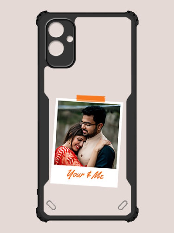 Custom Galaxy F14 5G Custom Hybrid Mobile Phone Case With You and Me Themed Polaroid Picture Style Design