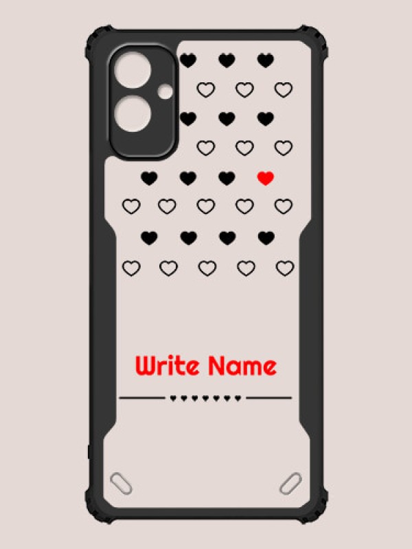 Custom Galaxy F14 5G Custom Hybrid Mobile Phone Case With Heart Themed Design