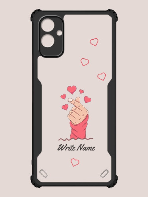 Custom Galaxy F14 5G Custom Hybrid Mobile Phone Case With Lovely Floating Hearts Design