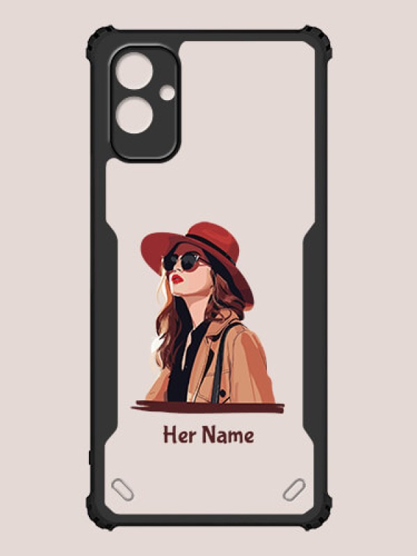 Custom Galaxy F14 5G Custom Hybrid Mobile Phone Case With Independent Woman Design