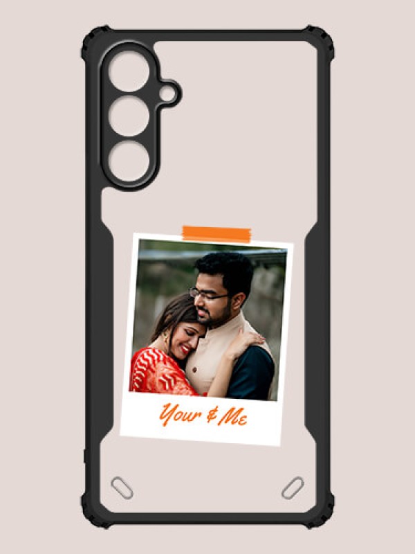 Custom Galaxy F15 5G Custom Hybrid Mobile Phone Case With You and Me Themed Polaroid Picture Style Design