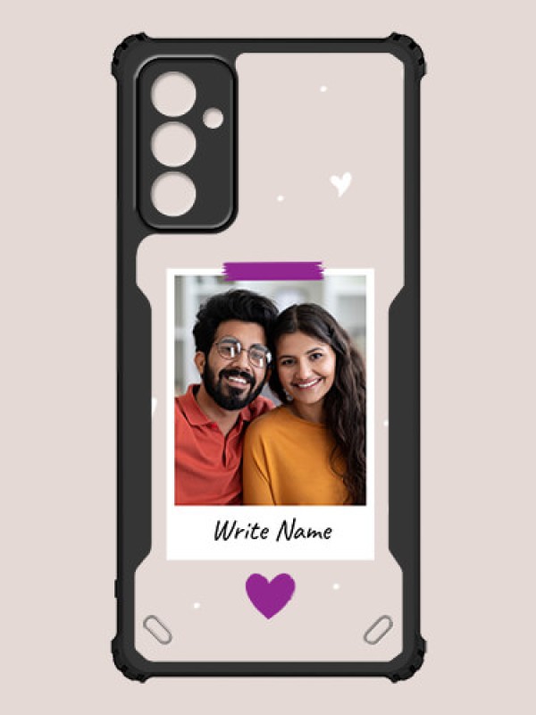 Custom Galaxy F23 Custom Hybrid Mobile Phone Case With Couple Themed Polaroid Picture Style Design