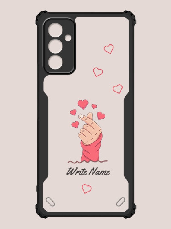 Custom Galaxy F23 Custom Hybrid Mobile Phone Case With Lovely Floating Hearts Design