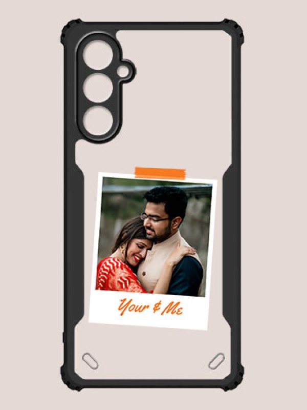Custom Galaxy F34 5G Custom Hybrid Mobile Phone Case With You and Me Themed Polaroid Picture Style Design