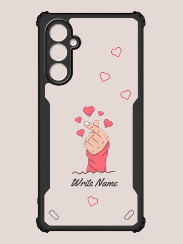 Custom Galaxy F34 5G Custom Hybrid Mobile Phone Case With Lovely Floating Hearts Design