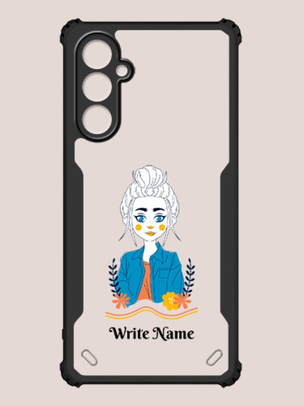 Custom Galaxy F34 5G Custom Hybrid Mobile Phone Case With Cute Cartoon Girl Design