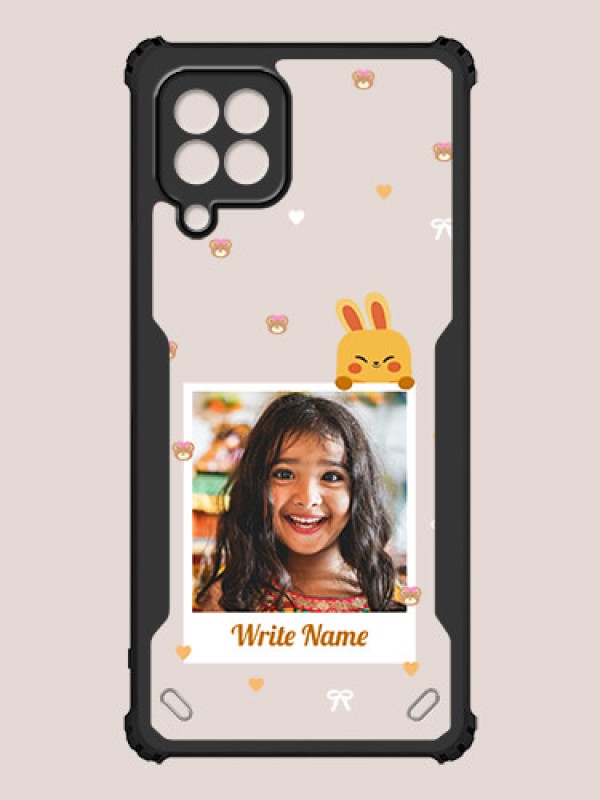 Custom Galaxy F42 5G Custom Hybrid Mobile Phone Case With Cute Yellow Mouse Themed Polaroid Picture Style Design