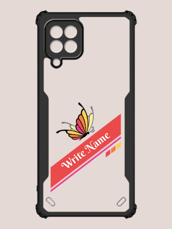 Custom Galaxy F42 5G Custom Hybrid Mobile Phone Case With Colorful Butterfly Design