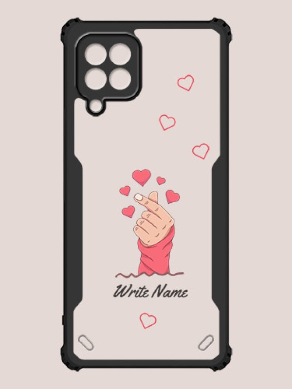 Custom Galaxy F42 5G Custom Hybrid Mobile Phone Case With Lovely Floating Hearts Design