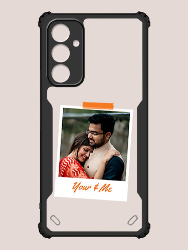 Custom Galaxy F54 5G Custom Hybrid Mobile Phone Case With You and Me Themed Polaroid Picture Style Design