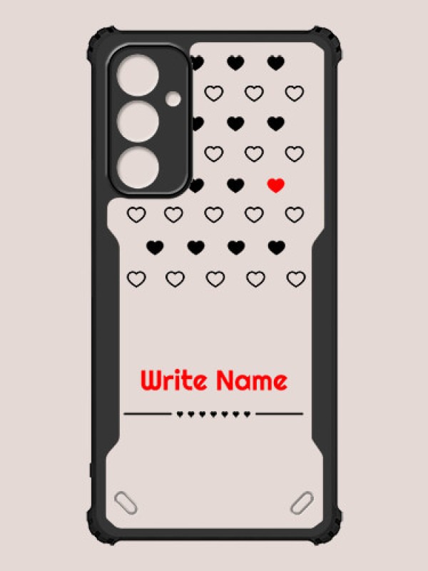 Custom Galaxy F54 5G Custom Hybrid Mobile Phone Case With Heart Themed Design