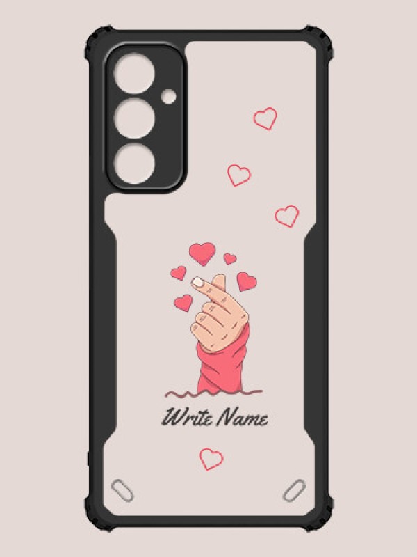 Custom Galaxy F54 5G Custom Hybrid Mobile Phone Case With Lovely Floating Hearts Design