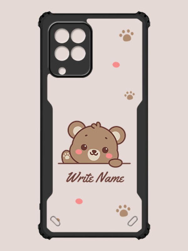 Custom Galaxy F62 Custom Hybrid Mobile Phone Case With Cute Bear Cub Design