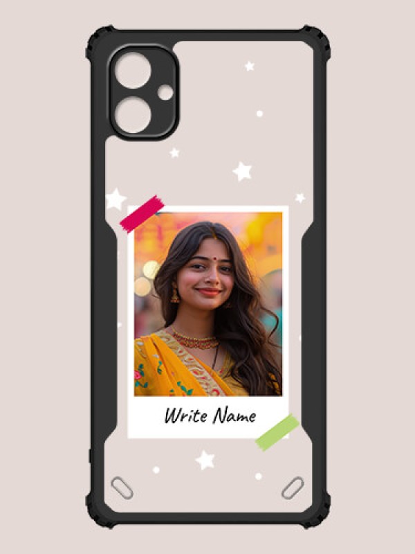 Custom Galaxy M04 Custom Hybrid Mobile Phone Case With Polaroid Picture Style Design