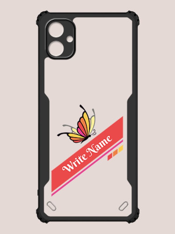 Custom Galaxy M04 Custom Hybrid Mobile Phone Case With Colorful Butterfly Design