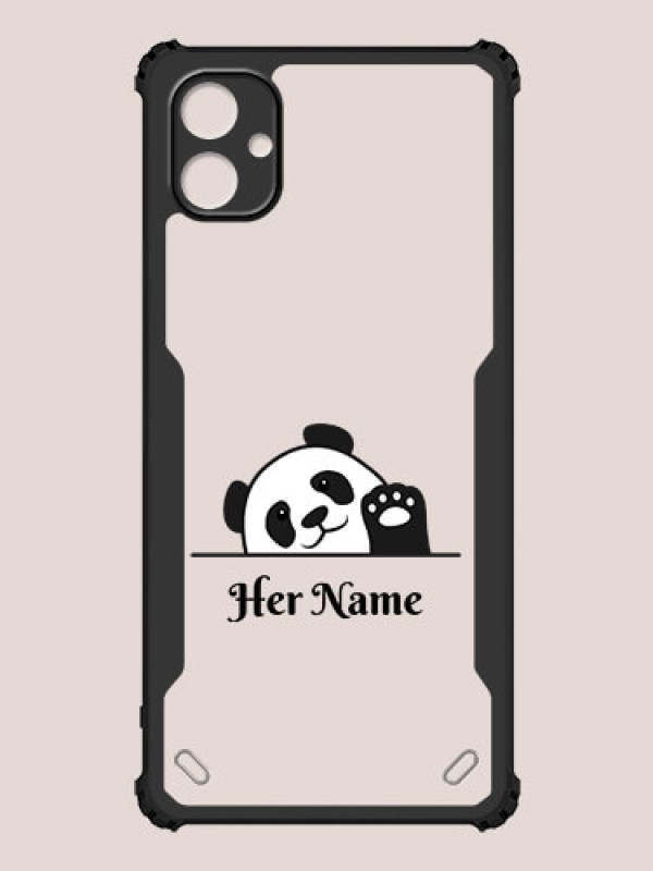 Custom Galaxy M04 Custom Hybrid Mobile Phone Case With Cute Baby Panda Design