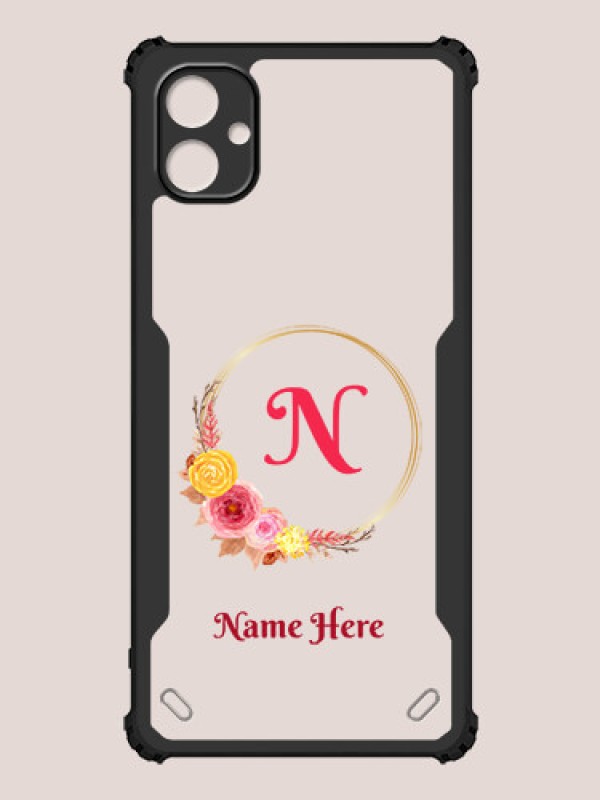 Custom Galaxy M04 Custom Hybrid Mobile Phone Case With Wreath Themed Design