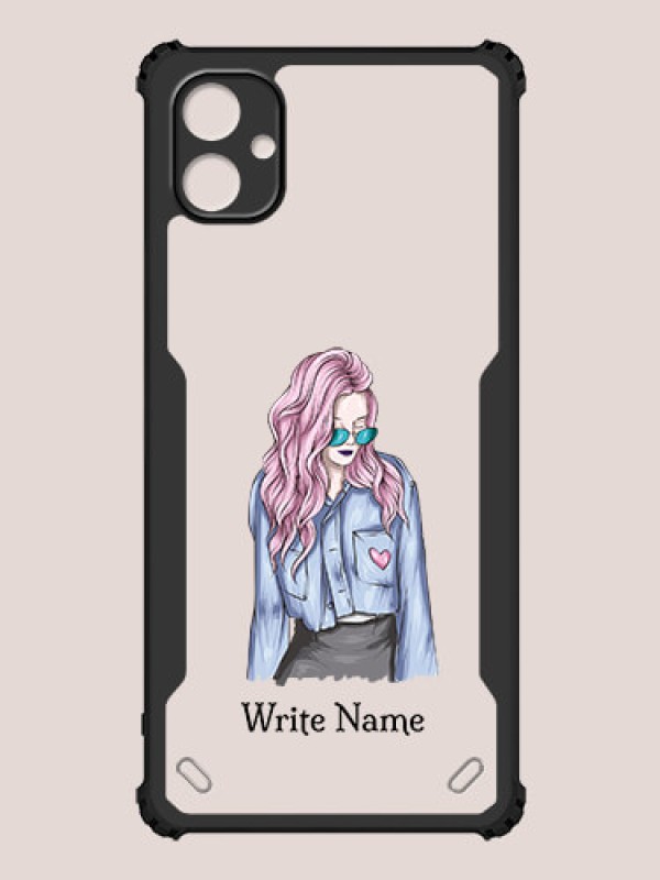 Custom Galaxy M04 Custom Hybrid Mobile Phone Case With Cool Girl Design