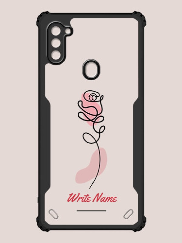 Custom Galaxy M11 Custom Hybrid Mobile Phone Case With Rose Flower Design