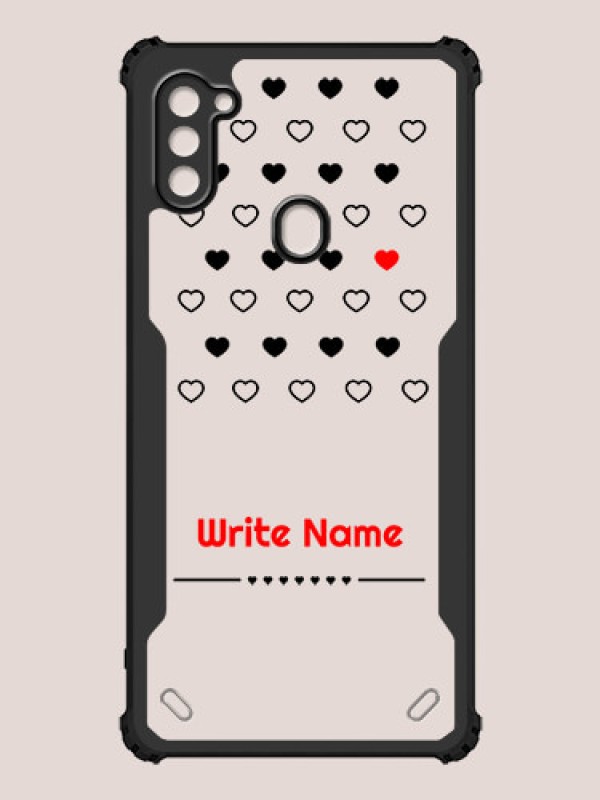 Custom Galaxy M11 Custom Hybrid Mobile Phone Case With Heart Themed Design