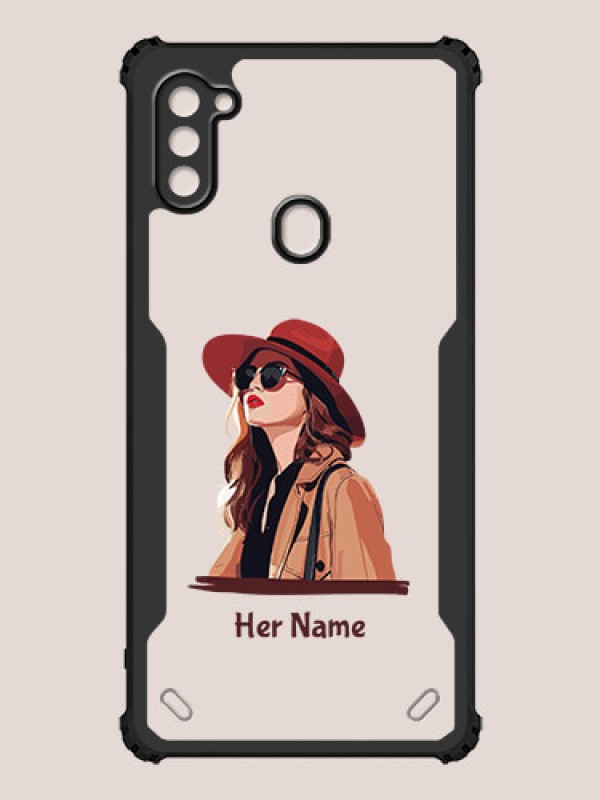 Custom Galaxy M11 Custom Hybrid Mobile Phone Case With Independent Woman Design