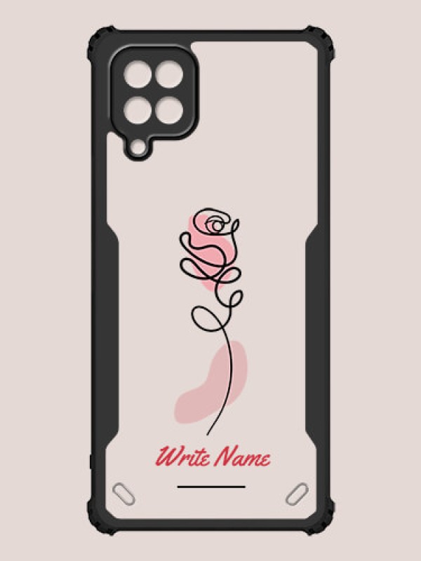 Custom Galaxy M12 Custom Hybrid Mobile Phone Case With Rose Flower Design