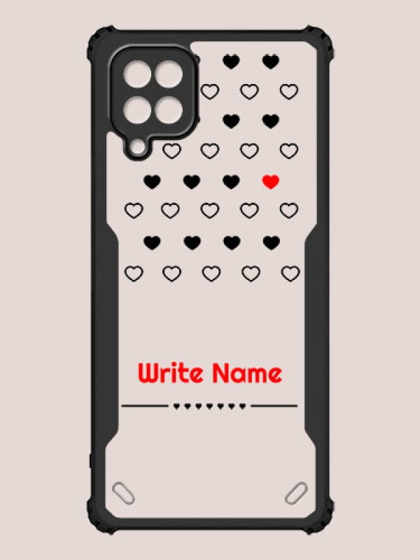 Custom Galaxy M12 Custom Hybrid Mobile Phone Case With Heart Themed Design