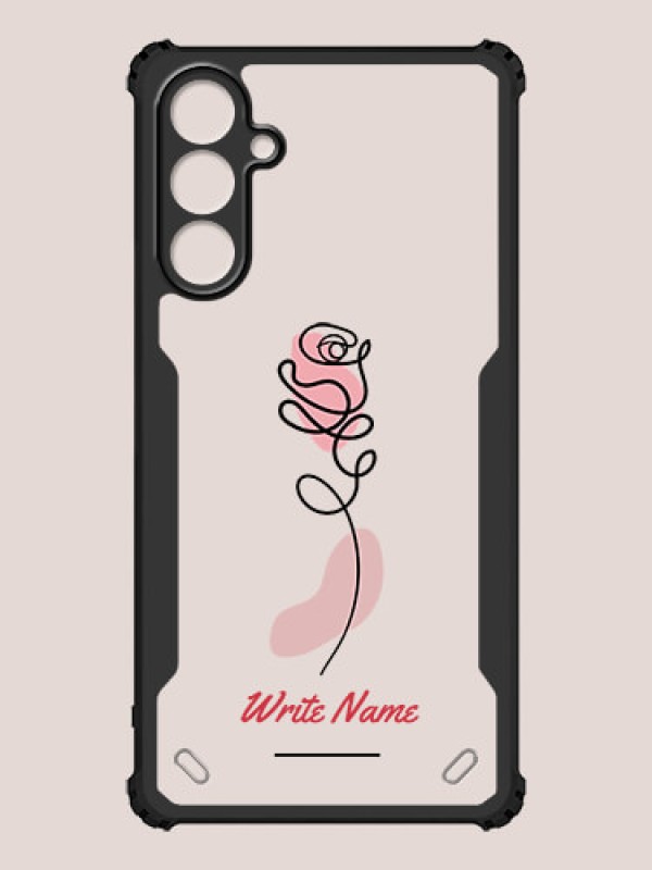Custom Galaxy M15 5G Custom Hybrid Mobile Phone Case With Rose Flower Design