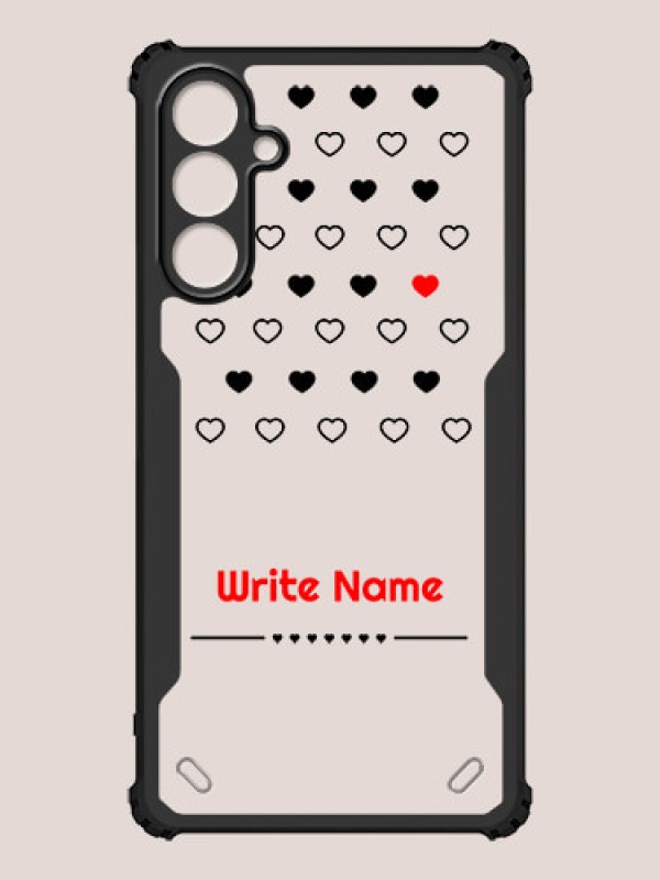 Custom Galaxy M15 5G Custom Hybrid Mobile Phone Case With Heart Themed Design